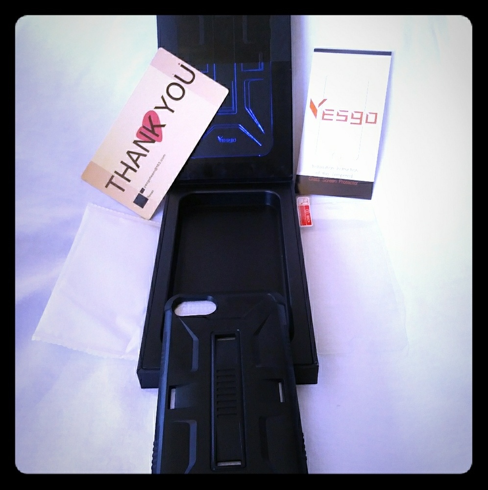 IPHONE 7 SLIM MILITARY CASE BLACK & GLASS PROTECTO